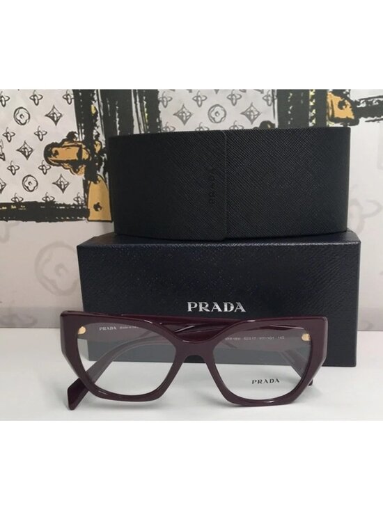 New Authentic ? Prada PR 18WV VIY1O1 Eyeglasses – Garnet main image 9